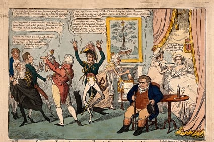 Prince Regent presenting political ministers